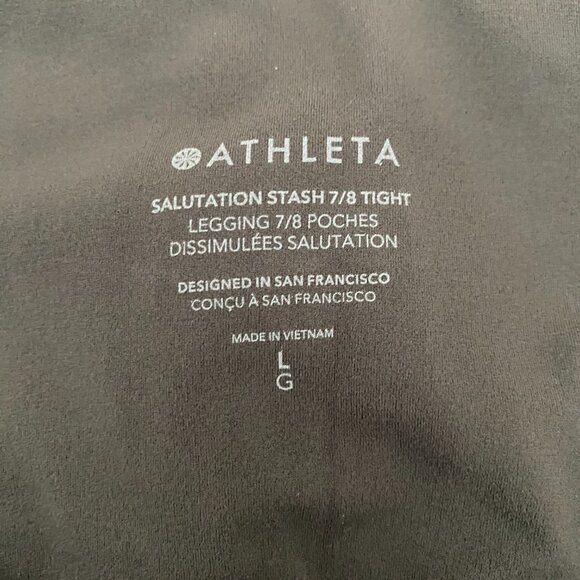 Athleta Grey Salutation Stash Leggings - Picture 4 of 4